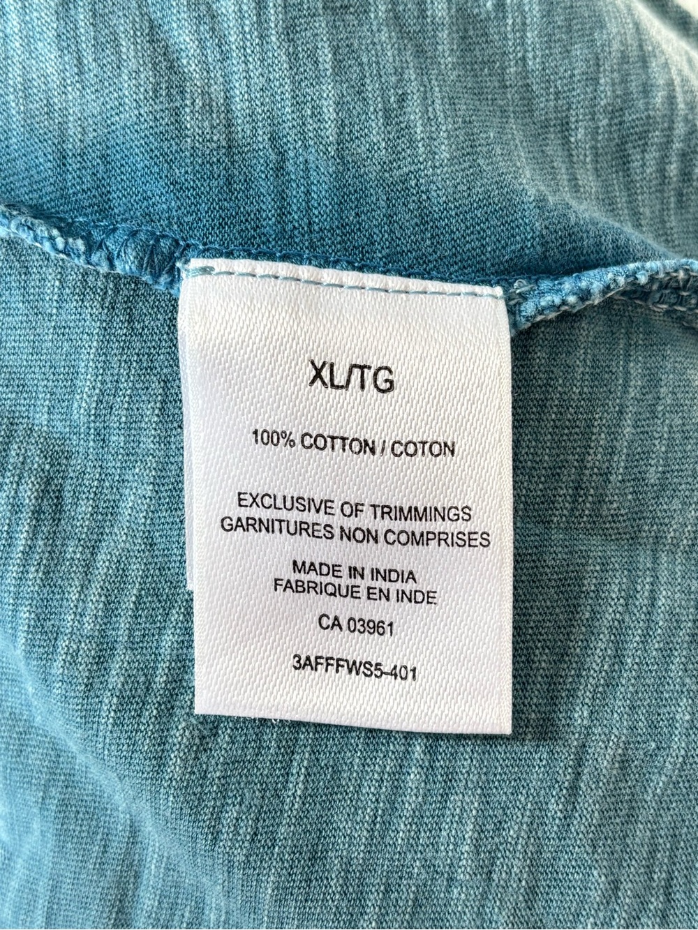 FarWest Women’s XL Blue Acid Wash Boxy Pocket Tee - Picture 6 of 7